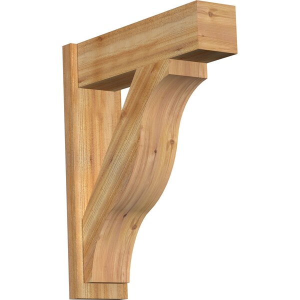 Ekena Millwork Funston Block Rough Sawn Outlooker, Western Red Cedar, 8"W x 28"D x 34"H OUT08X28X34FST05RWR - main